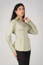 The Cinch Shirt - Sage Green