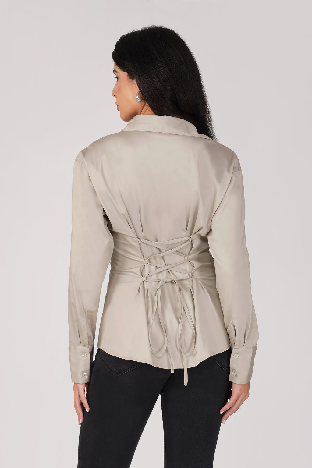 The Cinch Shirt - Beige