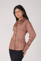 The Cinch Shirt - Dusty Pink