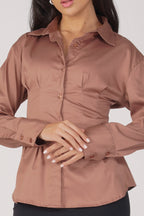 The Cinch Shirt - Dusty Pink