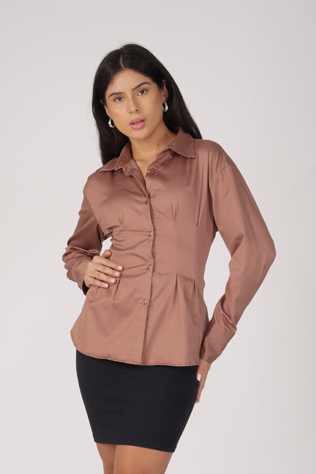 The Cinch Shirt - Dusty Pink