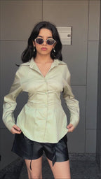 The Cinch Shirt - Sage Green