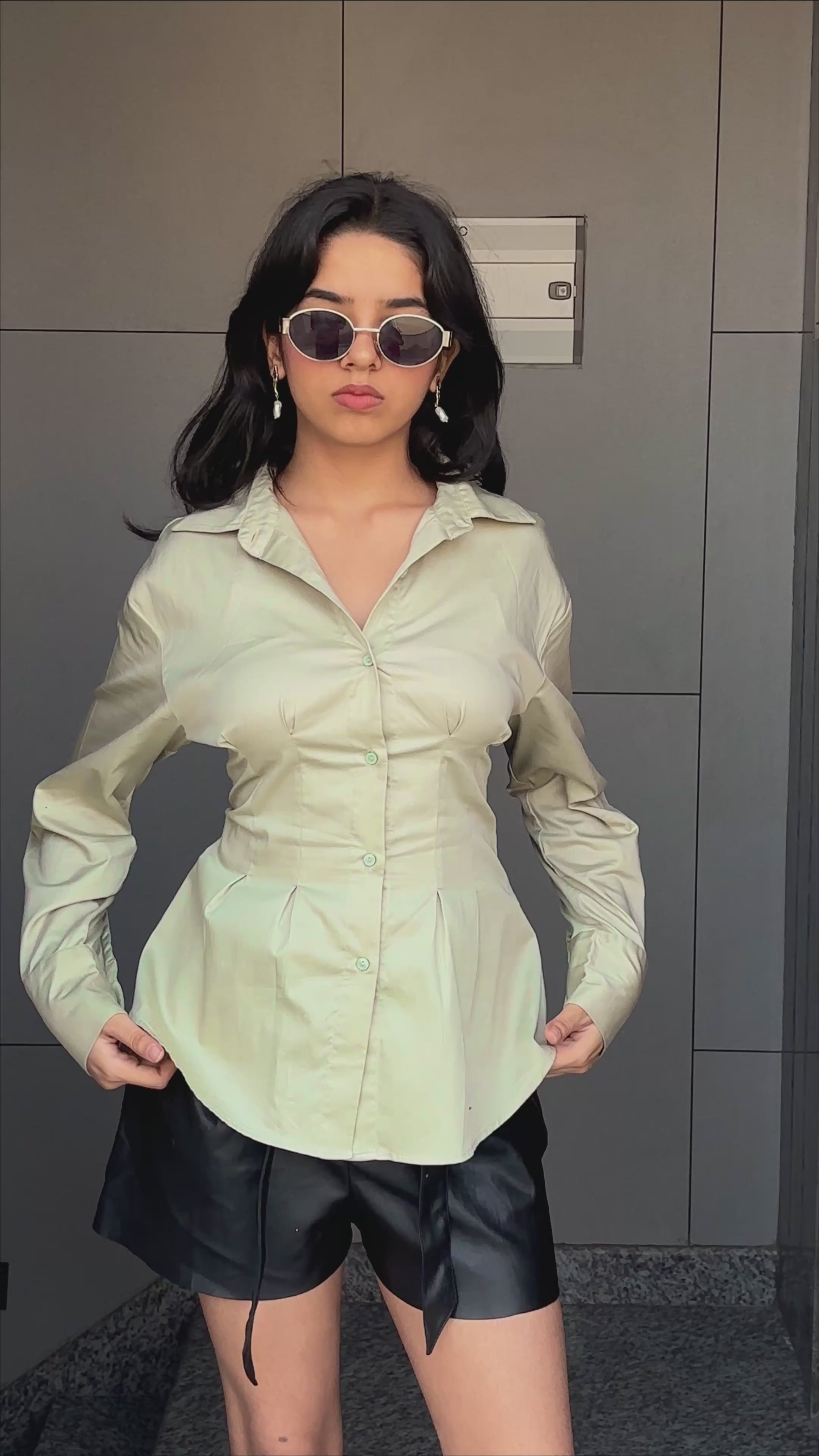 The Cinch Shirt - Sage Green