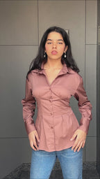 The Cinch Shirt - Dusty Pink