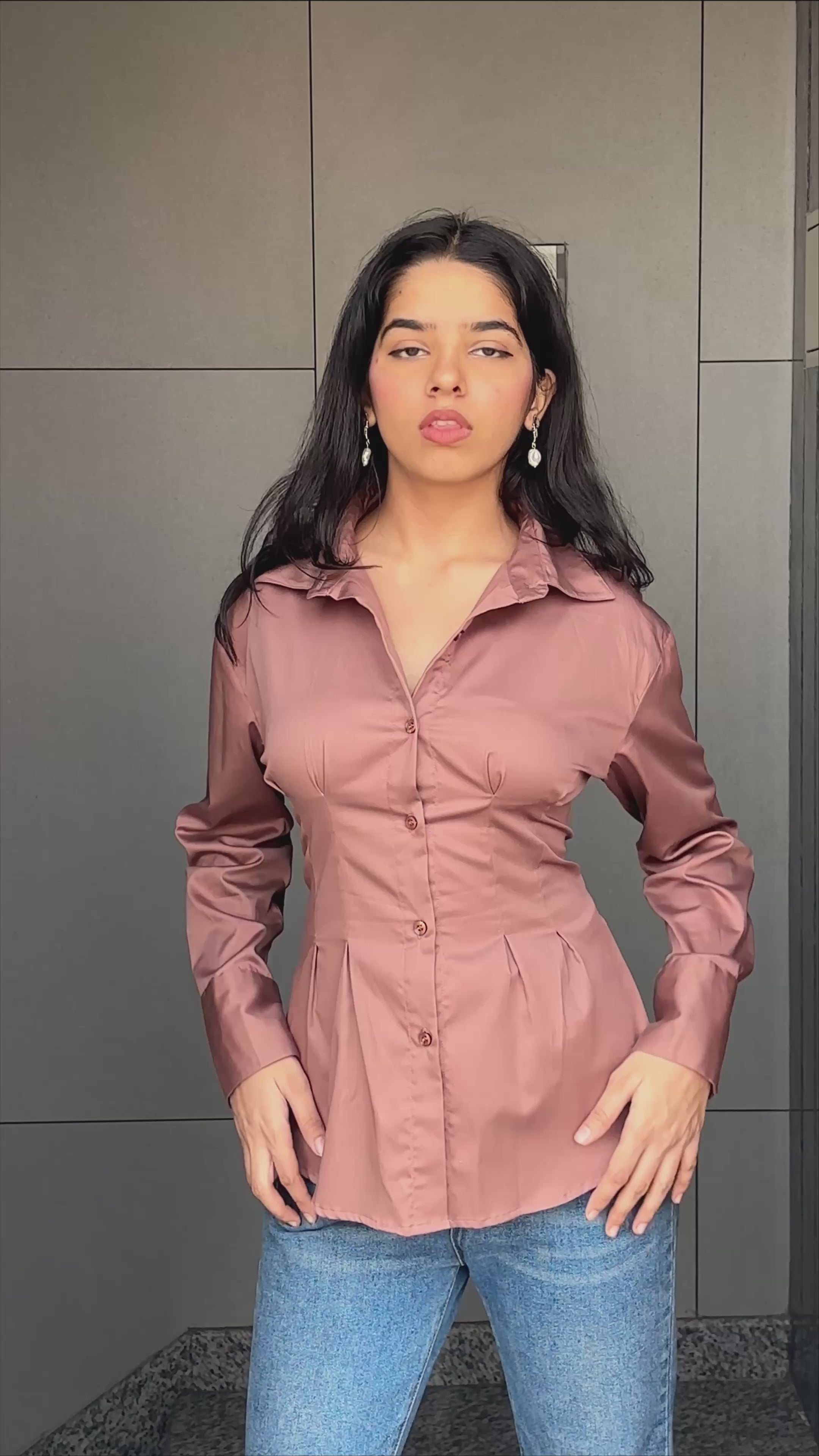 The Cinch Shirt - Dusty Pink